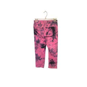 Yelete Active Pink Tye Die Cropped Athletic Leggings Pants‎ Women’s Size Small.